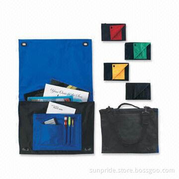 Shoulder Bag, Made of Nylon Fabric, with One Main Compartment, Three Pockets Inside and 3 Pen Holder